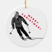 Décoration En Céramique Ski de vacances - Ski de descente (Dos)