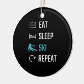 Décoration En Céramique Ski - Manger Dormir Ski Répéter (Gauche)