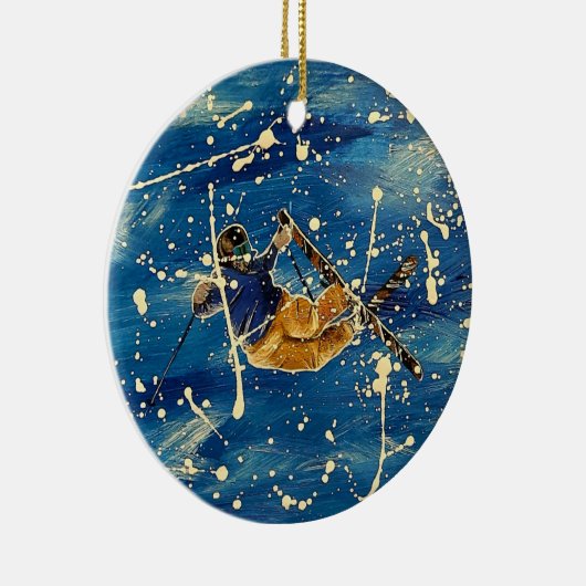 Décoration En Céramique Ski saut splatter art (Droite)