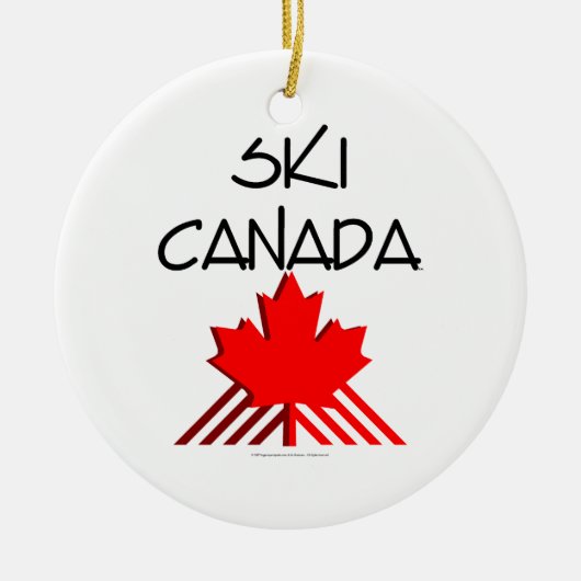 Décoration En Céramique Ski SUPÉRIEUR Canada (Devant)