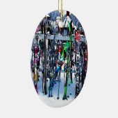 Décoration En Céramique Skis and Poles (Droite)