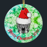 Décoration En Céramique Skull MRI Santa hat "Christmas 20xx"   Ceramic Orn<br><div class="desc">Make your radiography department festive with this skull MRI in a Santa hat.</div>