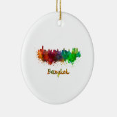 Décoration En Céramique Skyline de Bangkok en aquarelle (Droite)