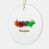 Décoration En Céramique Skyline de Bangkok en aquarelle (Gauche)