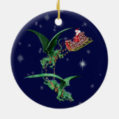 Décoration En Céramique Sleigh de Père Noël avec des dragons (Dos)