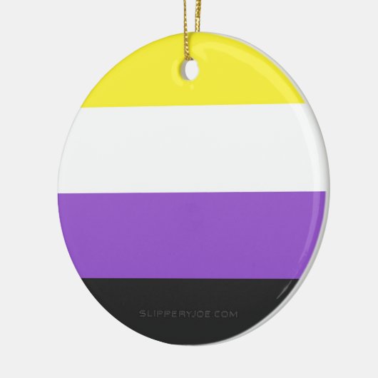 Décoration En Céramique SlipperyJoe's Nonbinary Pride Drapeau gay cadeaux (Gauche)