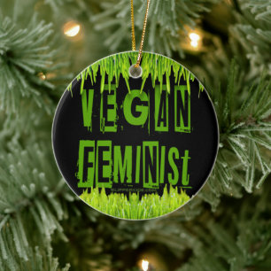 Décoration En Céramique SlipperyJoe's veganisme féministe attention-grabbi