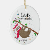 Décoration En Céramique Sloth First Christmas drôle (Droite)