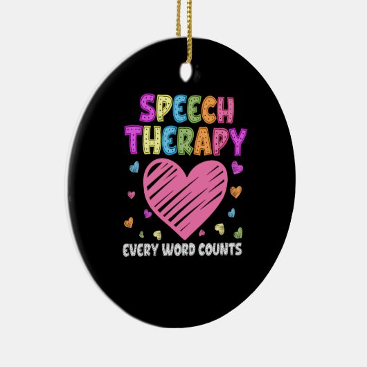 Décoration En Céramique SLP Language Pathologiste et Speech (Droite)