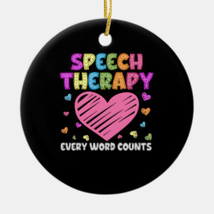 Décoration En Céramique SLP Language Pathologiste et Speech