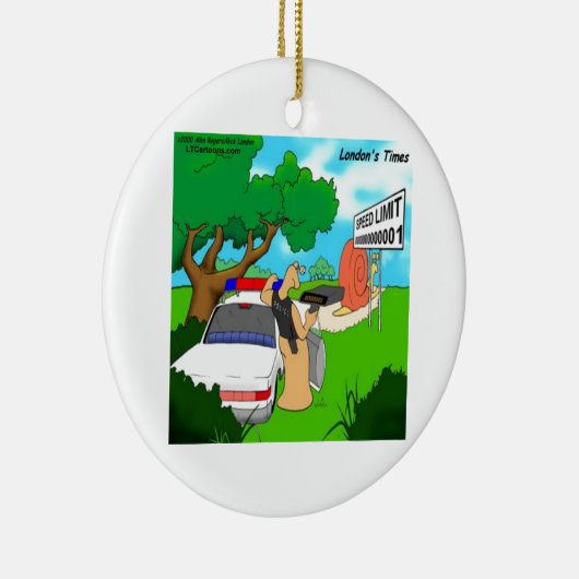 Décoration En Céramique Slug Traffic Cop drôle (Droite)