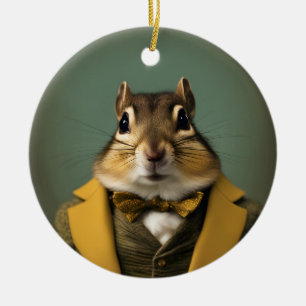 Décoration En Céramique Smart Chipmunk