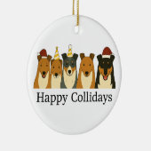 Décoration En Céramique Smooth Collie Christmas Ornament  (Droite)