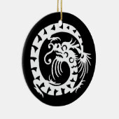 Décoration En Céramique SNAKE DRAGON noir et blanc (Droite)