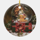 Décoration En Céramique Snow globe with cute Bear (Dos)