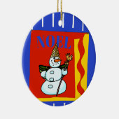 Décoration En Céramique Snow Man, Noel, ajouter, modifier du texte (Droite)