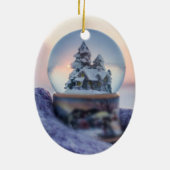 Décoration En Céramique Snowball Noël arbre hiver neige neige (Dos)