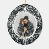 Décoration En Céramique Snowball | Nom et photo à deux faces (Gauche)