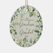 Décoration En Céramique Snowberries Premier Noël en grands-parents Photo (Droite)