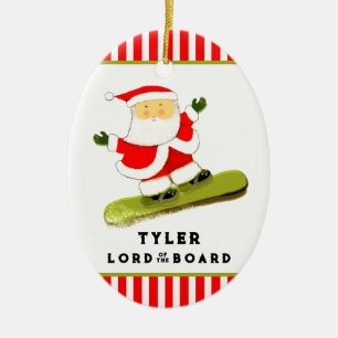 Décoration En Céramique Snowboard personnalisé
