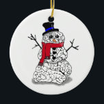 Décoration En Céramique Snowcerveau<br><div class="desc">Neuroscience bonhomme de neige !</div>
