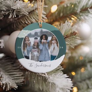 Décoration En Céramique Snowdrift   Colorblock Photo personnalisée