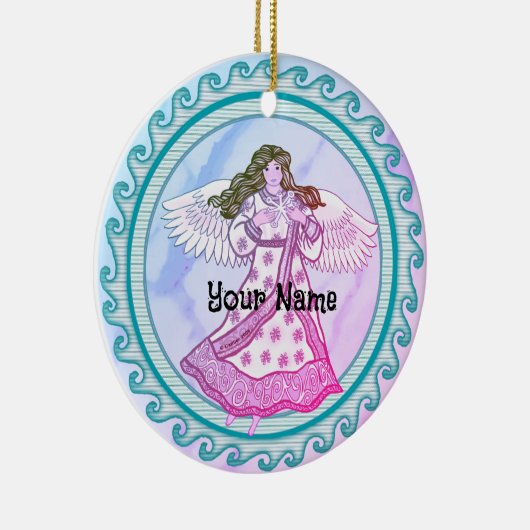 Décoration En Céramique Snowflake ange chrétien (Droite)