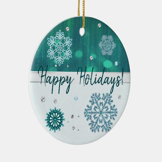 Décoration En Céramique Snowflake Bijoux 3D MESSAGE PERSONNALISÉ (Droite)