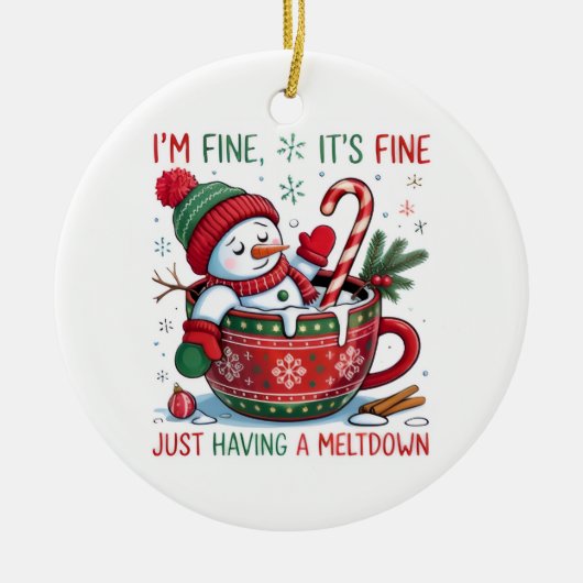 Décoration En Céramique Snowflake Framed Ornament (Devant)