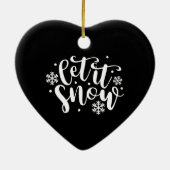 Décoration En Céramique Snowflake Heart Ornament (Dos)