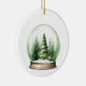 Décoration En Céramique Snowglobe avec arbres de Noël (Droite)