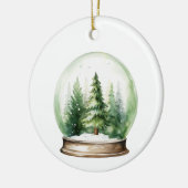 Décoration En Céramique Snowglobe avec arbres de Noël (Gauche)