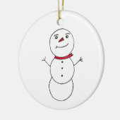 Décoration En Céramique Snowman (Gauche)