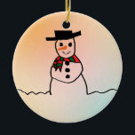 Décoration En Céramique Snowman<br><div class="desc">Snowman</div>