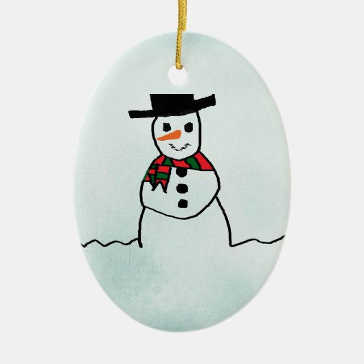 Décoration En Céramique Snowman (Devant)
