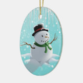 Décoration En Céramique Snowman (Gauche)