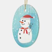 Décoration En Céramique Snowman (Gauche)