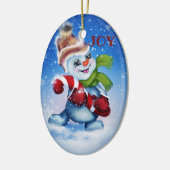 Décoration En Céramique Snowman (Gauche)