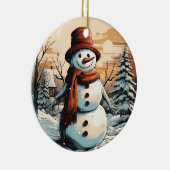 Décoration En Céramique Snowman (Droite)
