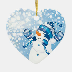Décoration En Céramique Snowman