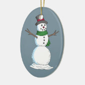 Décoration En Céramique Snowman (Gauche)