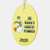 Décoration En Céramique Snowman, le plombier le plus froid du monde (Gauche)