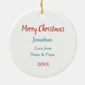 Décoration En Céramique Snowman mignon avec ornithologie Noël (Dos)