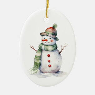 Décoration En Céramique Snowman mignon et réaliste