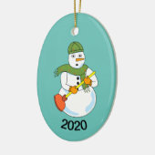 Décoration En Céramique Snowman Plumber (Gauche)