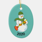 Décoration En Céramique Snowman Plumber (Dos)