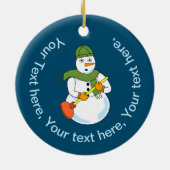 Décoration En Céramique Snowman Plumber (Dos)