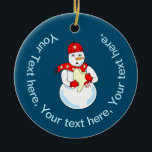 Décoration En Céramique Snowman Tooth<br><div class="desc">Un bonhomme de neige tenant une dent avec un foulard décoré de dents est un drôle de design dentaire pour les dentistes,  hygiénistes dentaires,  endodontistes,  parodontistes et orthodontistes</div>