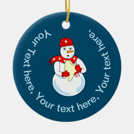 Décoration En Céramique Snowman Tooth (Devant)