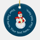 Décoration En Céramique Snowman Tooth (Dos)